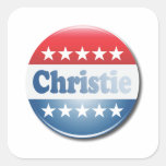 BOTÓN DE LA CAMPAÑA DE CHRISTIE ETIQUETA