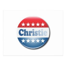 BOTÓN DE LA CAMPAÑA DE CHRISTIE TARJETAS POSTALES