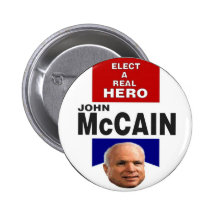 Botón de la cinta del héroe de McCain Pin