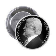 Botón de la circular de Edward Kennedy B&W Pin