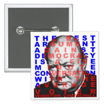 Botón de la cita de Winston Churchill Pins
