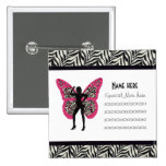 Botón de la colección de estampado de zebra pin