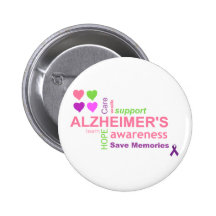 Botón de la conciencia de la enfermedad de Alzheim Pin