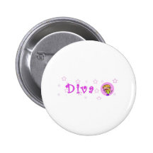 Botón de la diva pin