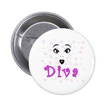 Botón de la diva pins