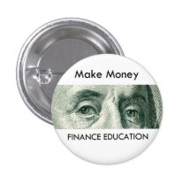 Botón de la educación de las finanzas pins