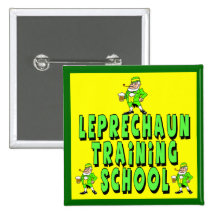 Botón de la escuela de entrenamiento del Leprechau Pins