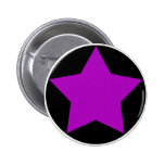 Botón de la estrella de Emo (púrpura) Pins