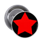 Botón de la estrella de Emo (rojo) Pins