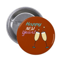 Botón de la Feliz Año Nuevo Pin
