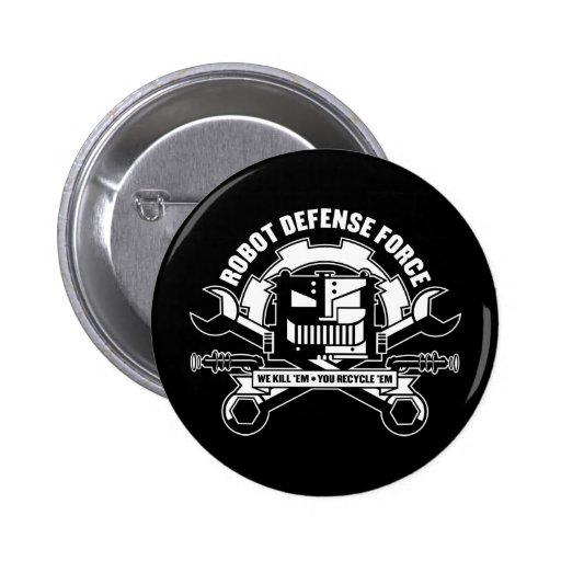 Botón de la fuerza de defensa del robot pin