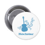 Botón de la guitarra de Rockstar, LightTurquoise2 Pins