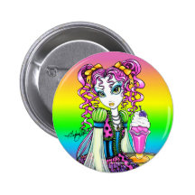 Botón de la hada del arco iris del helado del sorb pin