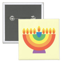 Botón de la insignia de Chanukah Menorah Pin