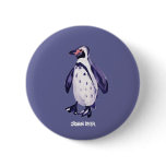 Botón de la insignia del arte: Pingüino de la púrp botones