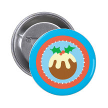 Botón de la insignia del pudín del navidad pin