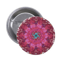 Botón de la mandala de Bhuvaneshwari Yantra Pins