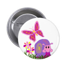 Botón de la mariposa del caracol n pins