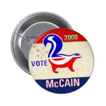 Botón de la mofeta del GOP de McCain Pin