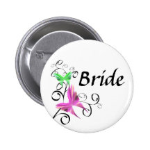 Botón de la novia de la mariposa pin