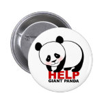 Botón de la panda gigante de la ayuda pin