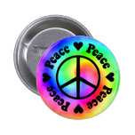 Botón de la paz y del amor del arco iris