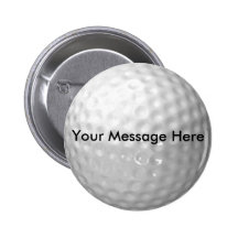 Botón de la pelota de golf - añada su mensaje pin