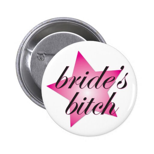 Botón de la perra de la novia pin