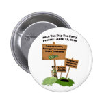 Botón de la protesta de la fiesta del té del día d pins