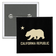 Botón de la república de California Pin
