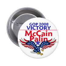 Botón de la VICTORIA de McCain Palin Pins