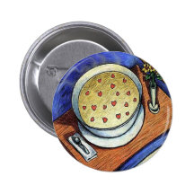 Botón de las gachas de avena del amor pins