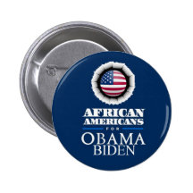 Botón de los AFROAMERICANOS de Obama Biden Pins