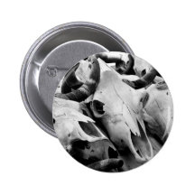 Botón de los cráneos de la vaca pin