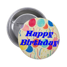 Botón de los globos y de las flámulas del feliz cu pin