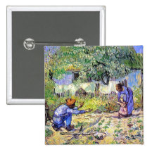 Botón de los primeros pasos de Van Gogh Pin