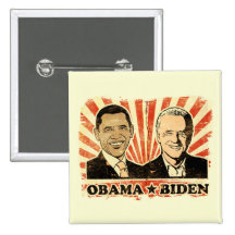 Botón de los retratos de Obama Biden Pin