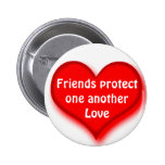Botón de Love_ de la amistad Pins
