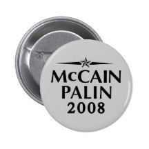 Botón de McCain Palin 2008 Pin