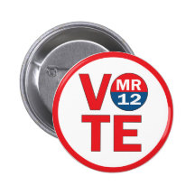 Botón de Mitt Romney 12 del voto Pins