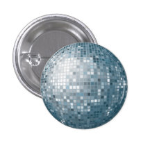 Botón de plata de la bola de discoteca pins
