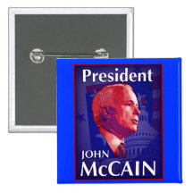 Botón de presidente John McCain Pins