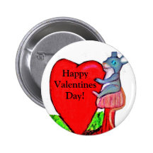 Botón de RATÓN de la TARJETA DEL DÍA DE SAN VALENT Pins