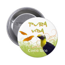 Botón de Rican Pura Vida de la costa Pins