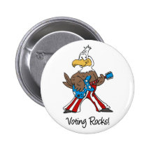 Botón de votación de las rocas pins