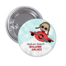 Botón del aeroplano del cumpleaños pin