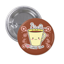 Botón del amor del café