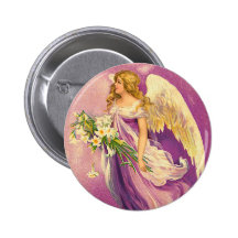 Botón del ángel de Pascua del Victorian Pins