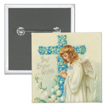 Botón del ángel de Pascua del Victorian Pins