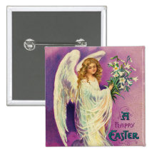 Botón del ángel de Pascua del Victorian Pins
